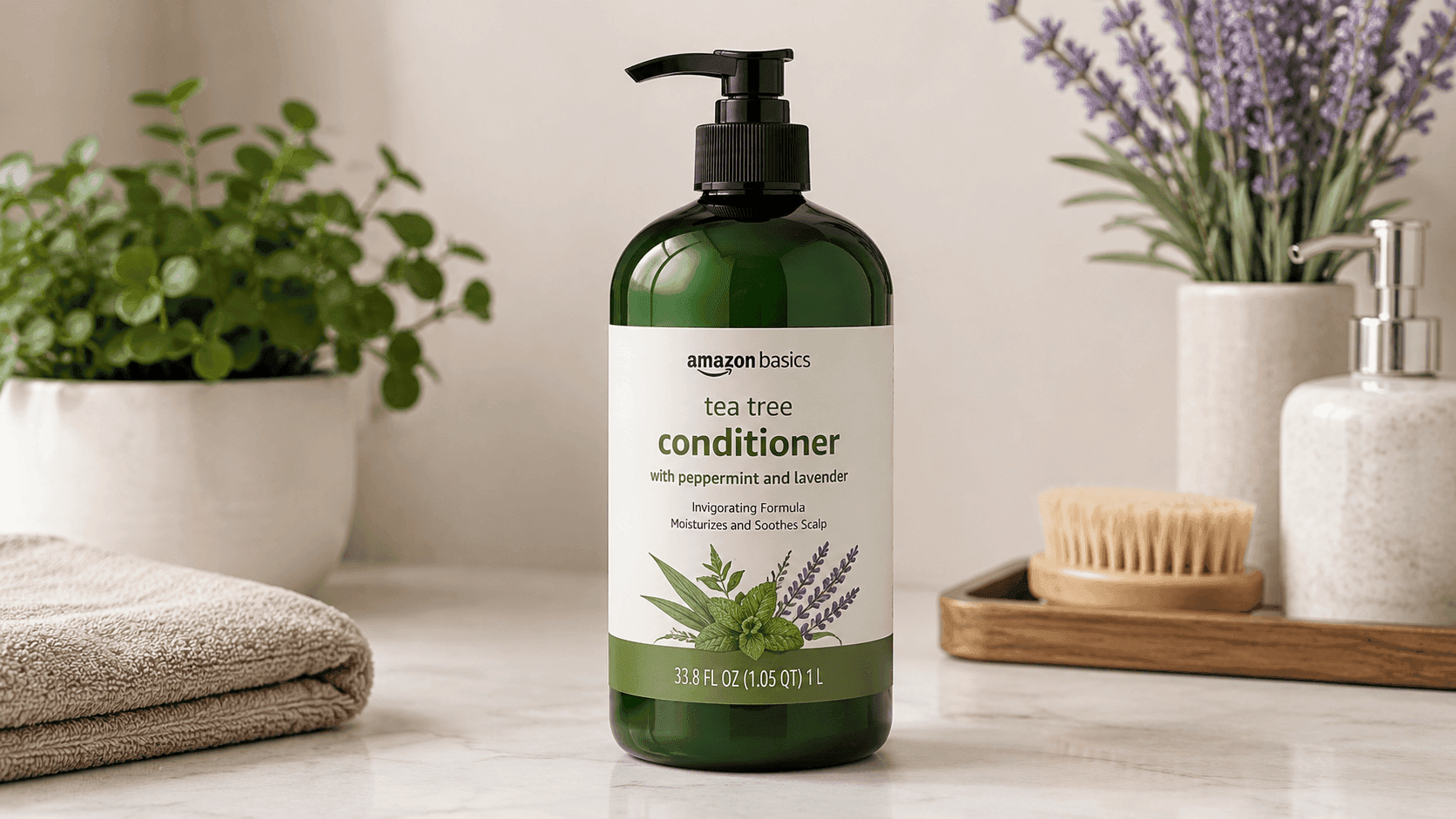 How Amazon Basics Tea Tree Conditioner with Peppermint and Lavender Supports Healthier-Looking Hair