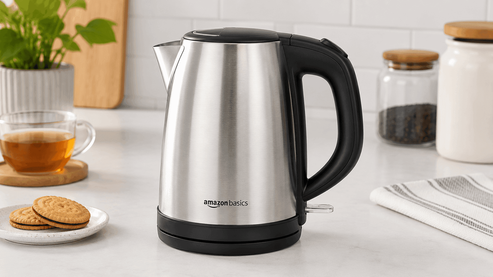 How Amazon Basics Electric Stainless Steel Kettle Simplifies Hot Water Needs