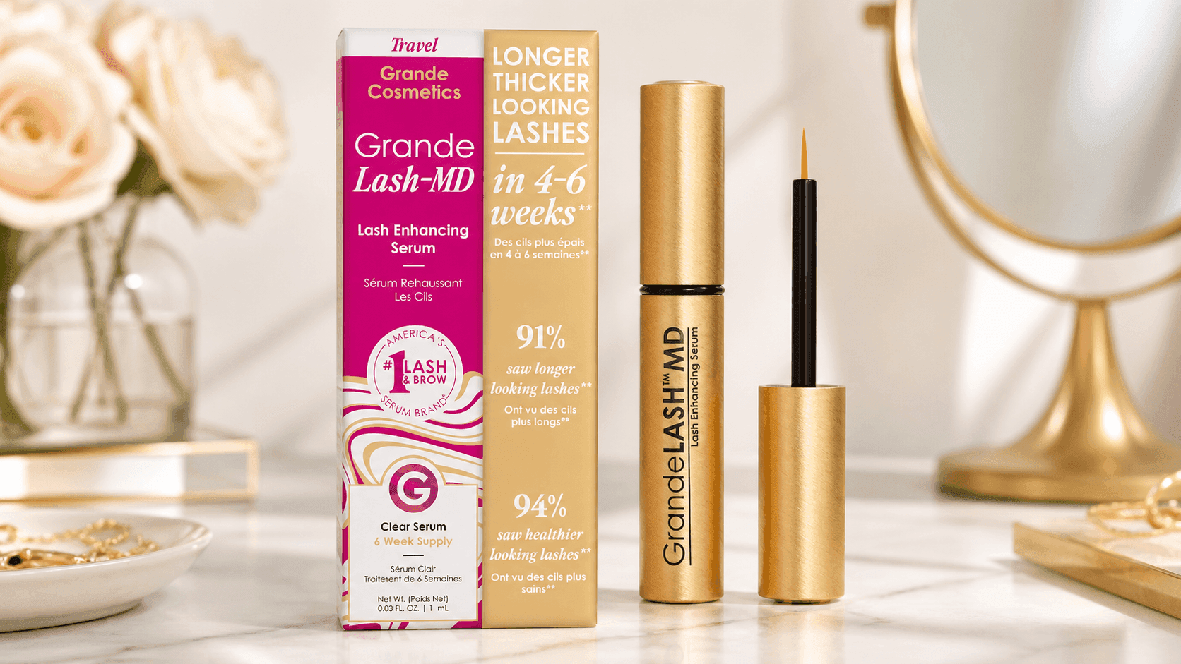 How Grande Cosmetics GrandeLASH-MD Lash Enhancing Serum Transforms Lashes