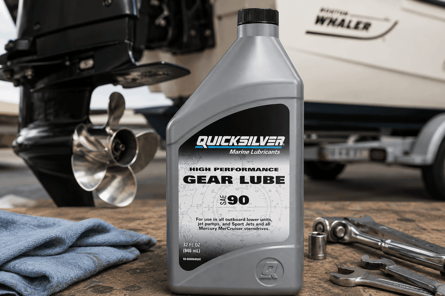 Quicksilver SAE 90 High Performance Gear Lube: Reliable Protection for Marine Gearcases