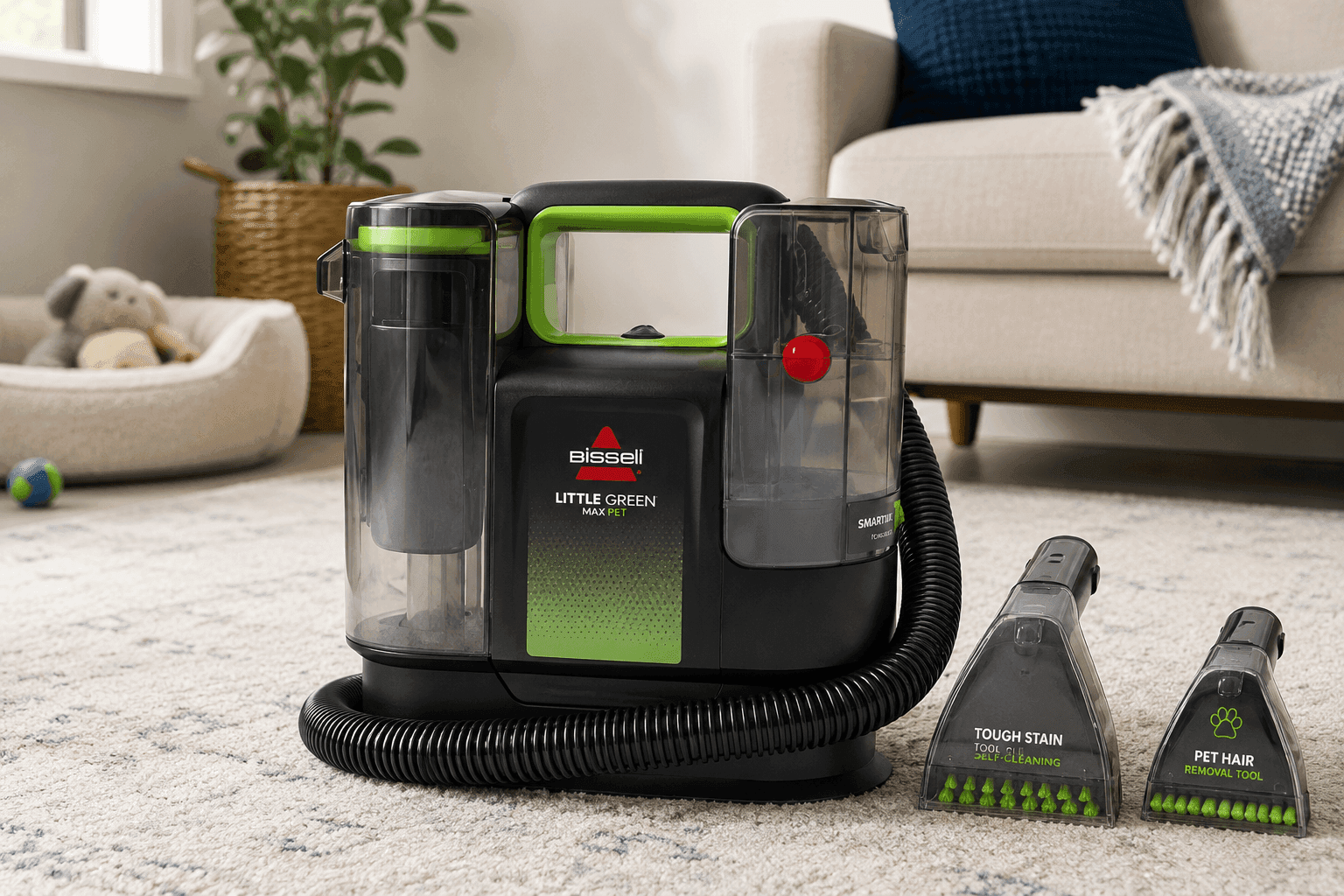 How BISSELL® Little Green® Max Pet Handles Tough Carpet Stains Fast